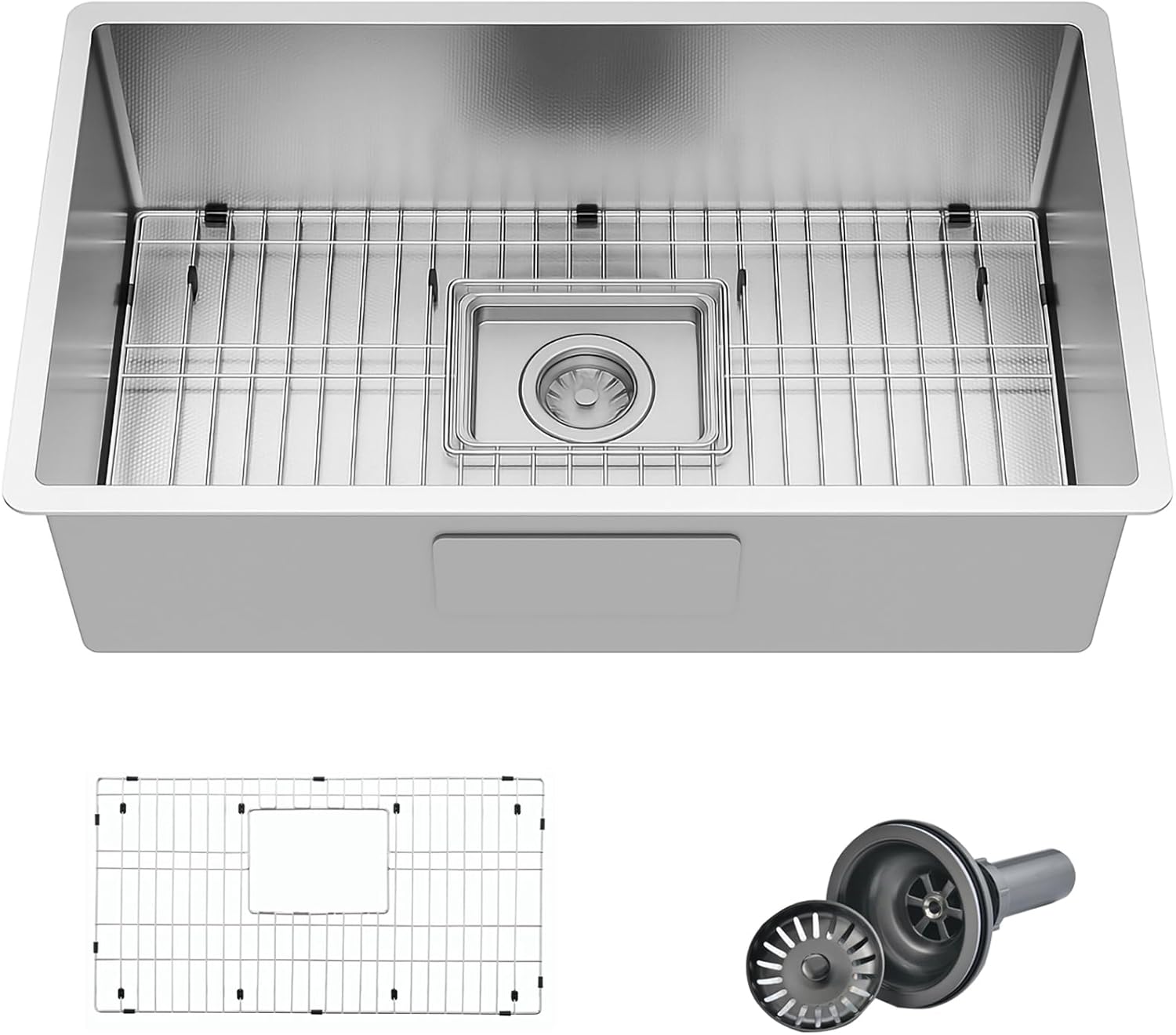32 Inch Undermount Kitchen Sink,16 Gauge Single Bowl Stainless Steel Kitchen Sink With Accessories. (32"x19"x10")