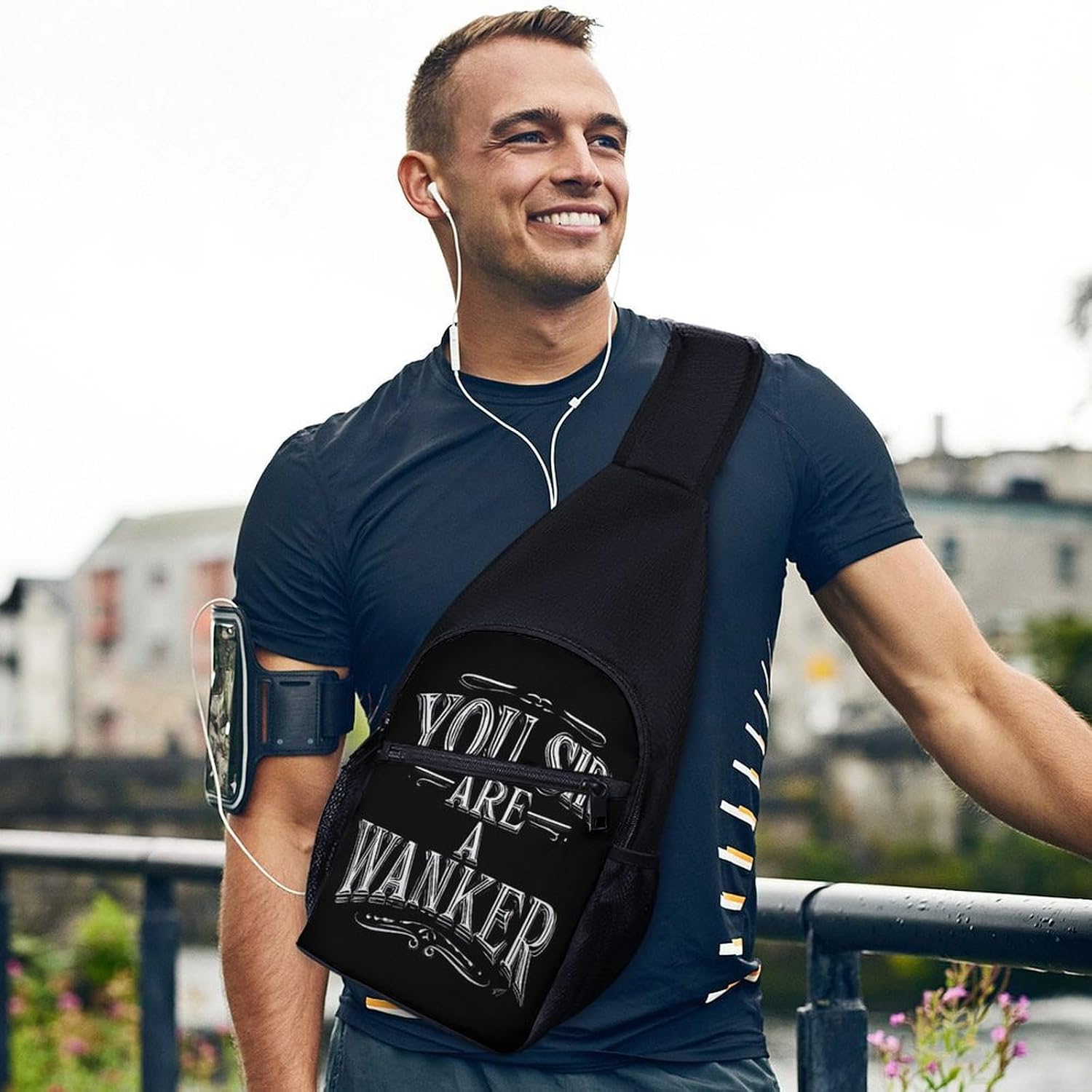 You Sir Are A Wanker Crossbody Sling Backpack Chest Bag Daypack | unisex,trendy,with convertible and detachable shoulder strap,side pockets