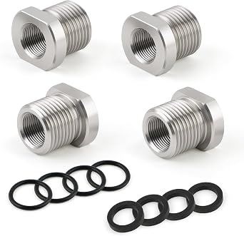 1/2-28 to 3/4-16 Thread Adapter 304 Stainless Steel with Rubber Gasket and O-Ring -Repair Parts 4PCS
