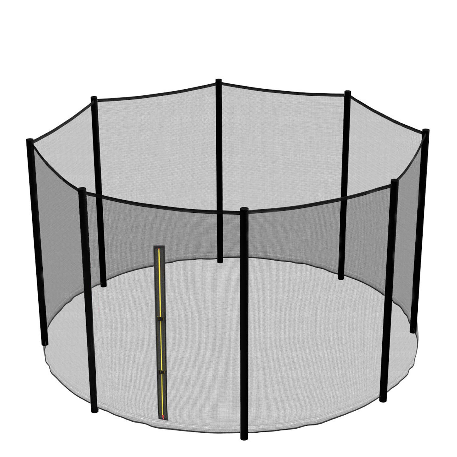 Blümme 13ft Black Trampoline Replacement Safety Net for 8 Poles, Net Only