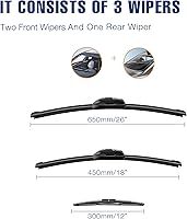 Vista 37 de 28"+20" Limpiaparabrisas frontales para Toyota Sienna 2020 2019 2018 2017 2016 2015 2014 2013 2012 2011 2010 (Juego de 2) Adaptador de gancho J/U