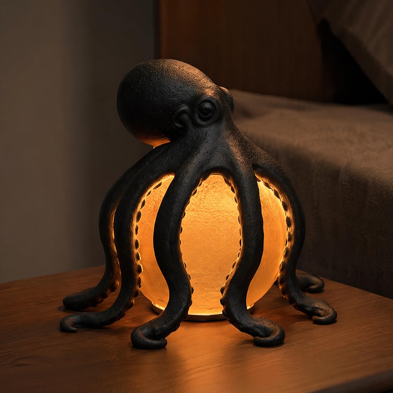#B Octopus Ocean Decor Table Lamp, Coastal Octopus Night Light