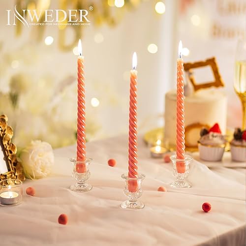 Miniatura 4 de Portavelas cónicos 20 piezas de candelabros de vidrio pequeños portavelas cónicos portavelas de vidrio más grueso transparente para bodas, fiestas