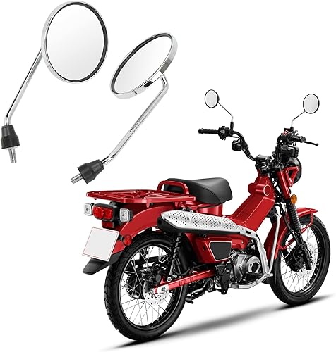 Miniatura 4 de Espejo de ala de motocicleta, espejo retrovisor de motocicleta, visión clara, 2 unidades, 0.315 in, rosca redonda y ajustable para ATV para scooter