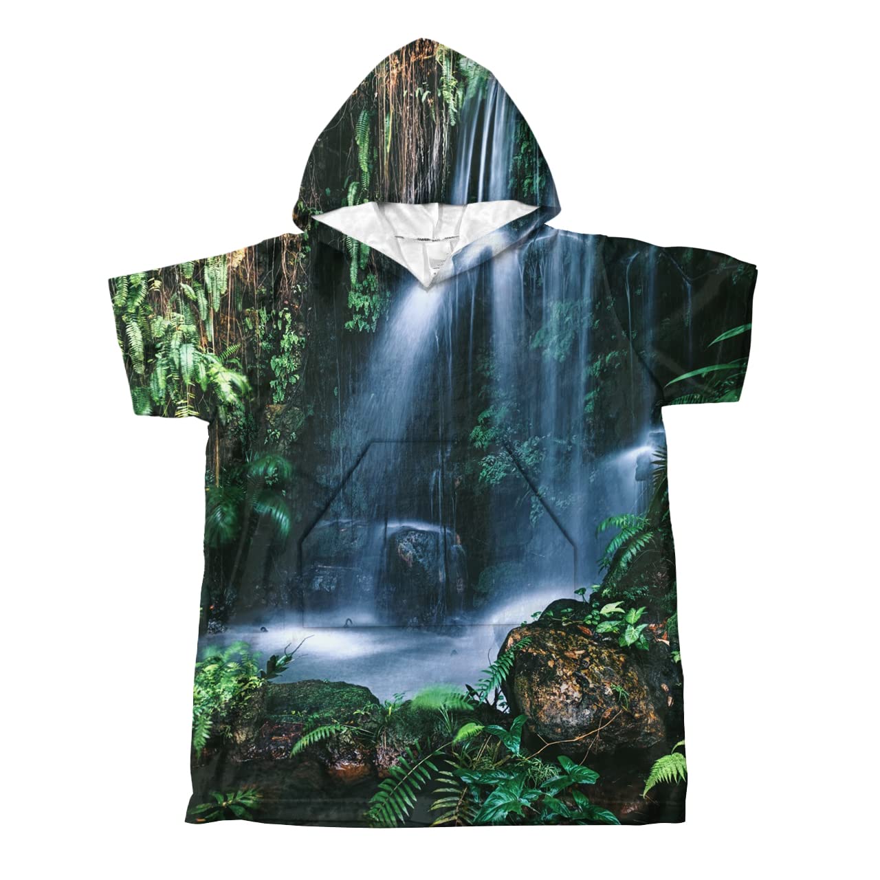 Poncho De Surf Enfant Highdi - Serviette Bain à Capuche Microfibre Pour Plage Et Piscine (Vert, M)