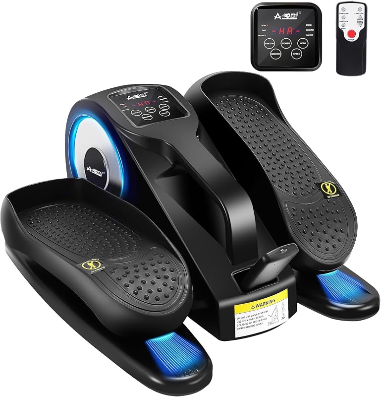 AOODIL Elektromos Mini Elliptikus Tréner - Asztal Alatti Lábgép Távirányítóval, Állítható Sebességgel, LCD Kijelzővel Időseknek és Felnőttek