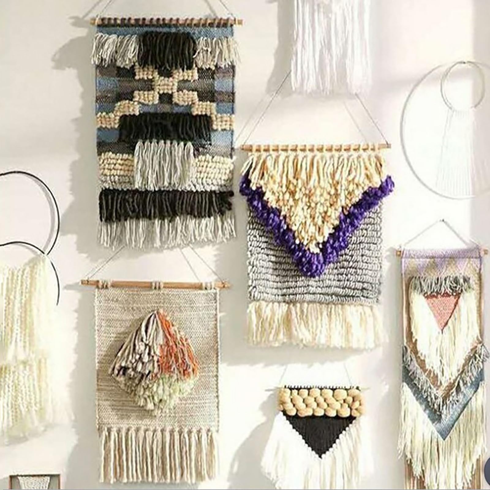 Multifunktionales Webset, DIY-Handstrickmaschine, Holzwebstuhl Mit Glatter, Ebener Rille, Buchenholz Und Robusten Webkammzähnen, Zum Weben Von Wandteppichen, Matten, Teppichen Und Schals