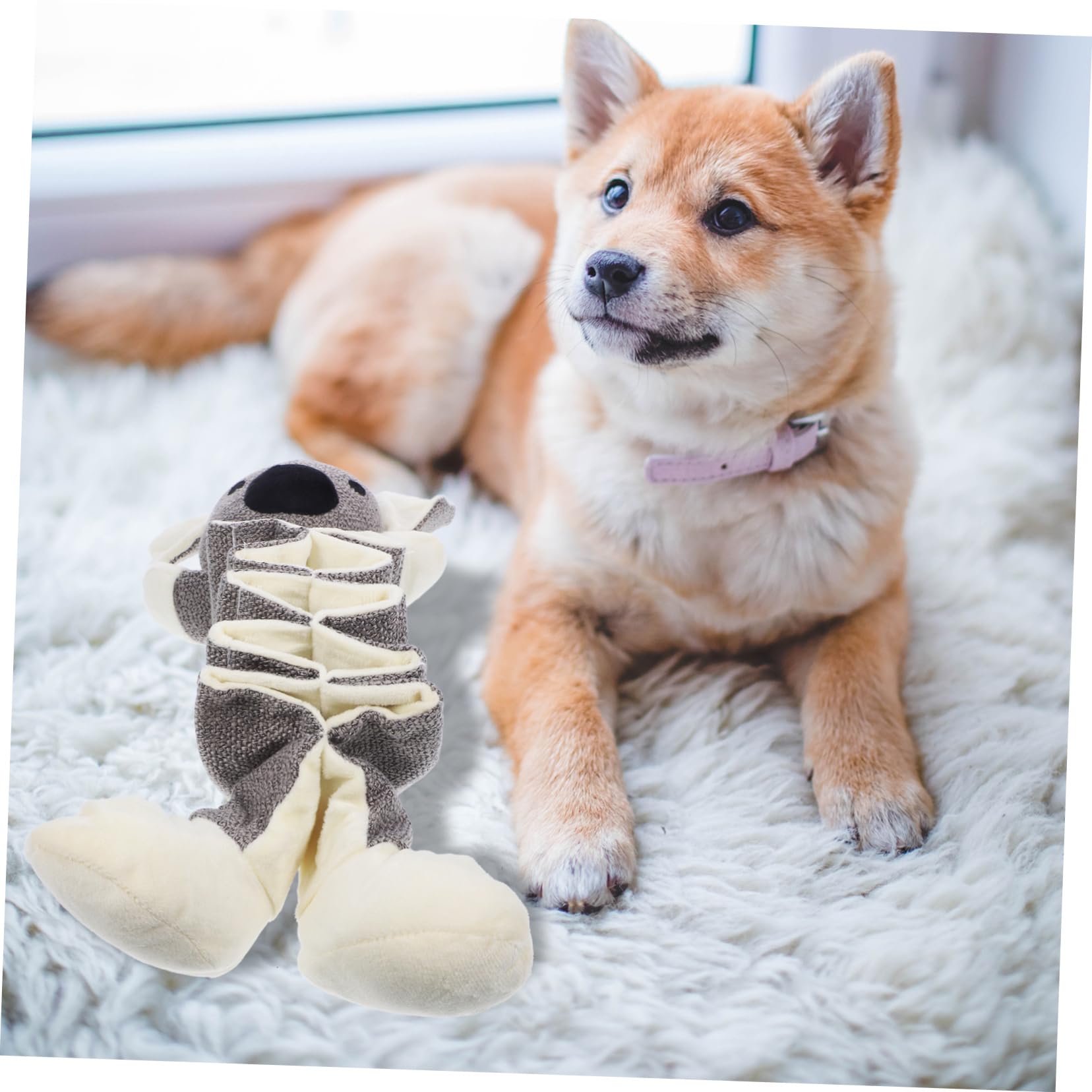 SUPVOX 2 Pezzi Di Giocattolo Per Cani in Peluche Con Cigolio Giocattolo Da Masticare Per Cani Giocattolo Resistente Al Morso