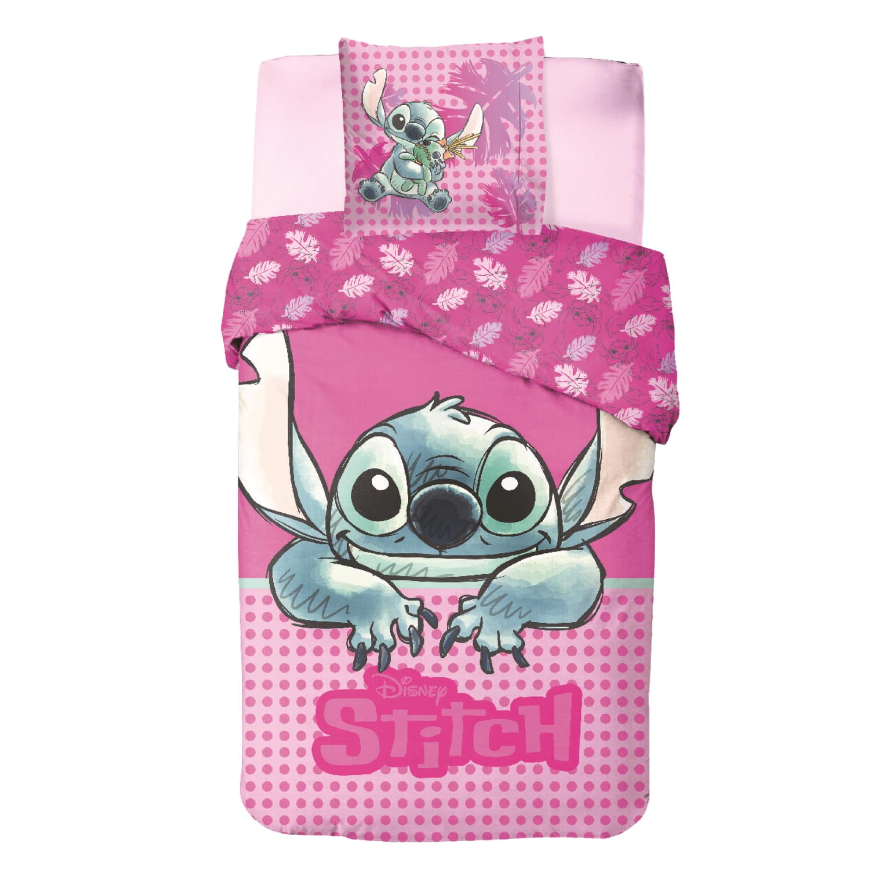 Lilo And Stitch Rose Lilo & Stitch Duvet Cover 2-Piece Duvet Cover 135 X 200 Cm + Pillowcase 80 X 80 Cm