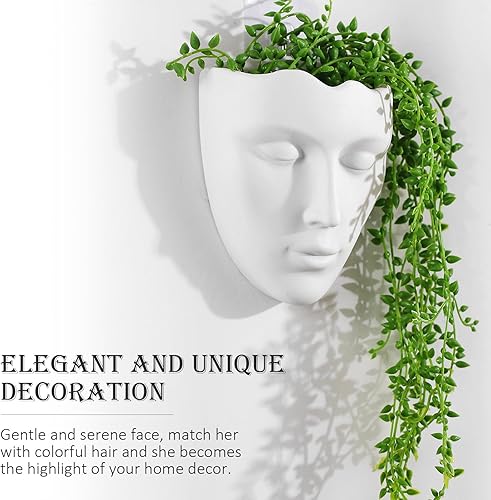 Miniatura 3 de Jarrón de cerámica blanca, agujero de drenaje, diseño moderno, adecuado para el hogar, oficina, decoración al aire libre