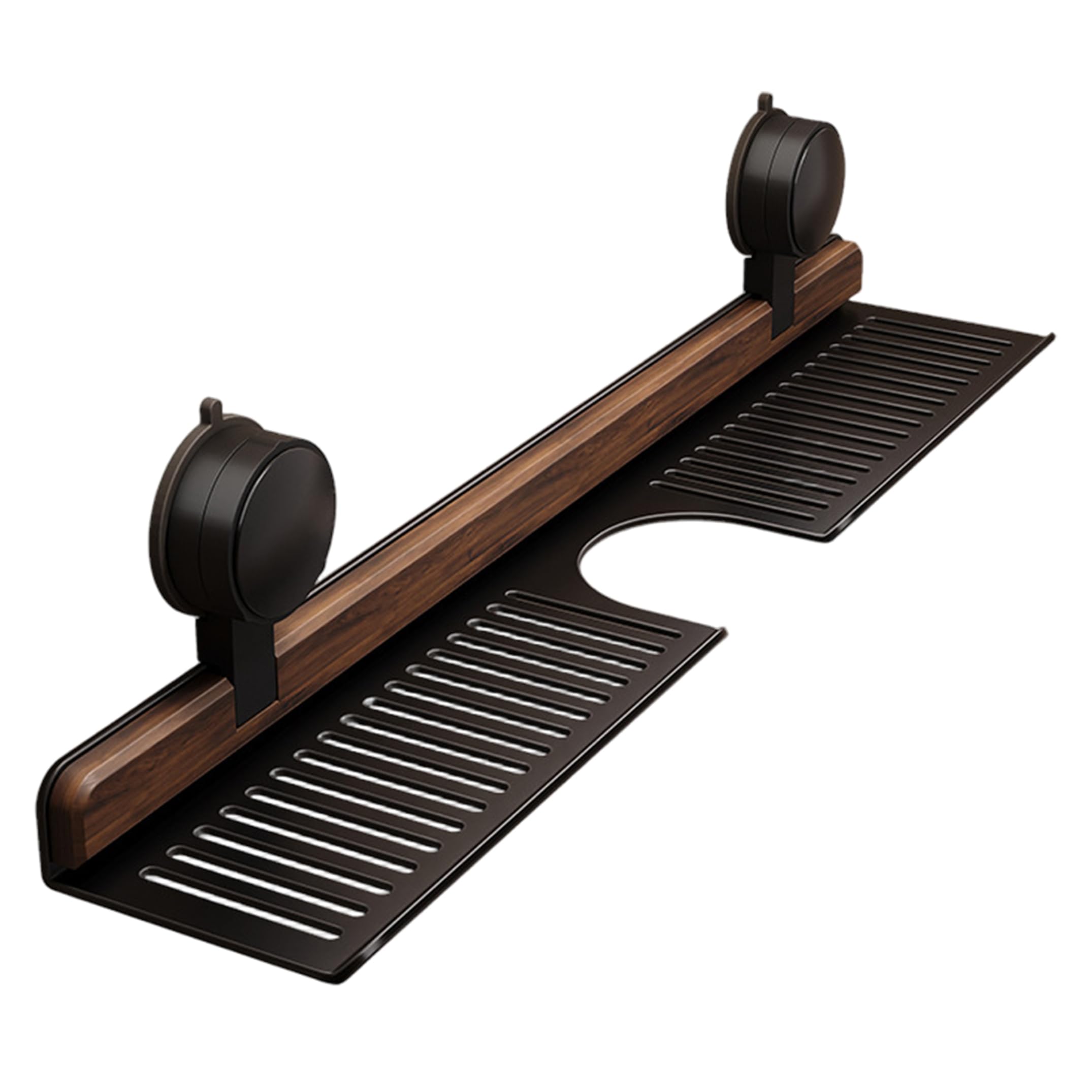 Grsrkep Bathroom Sink Shelf Hollow-Out No-Drill Suction Storage Rack Over Faucet, 15.75