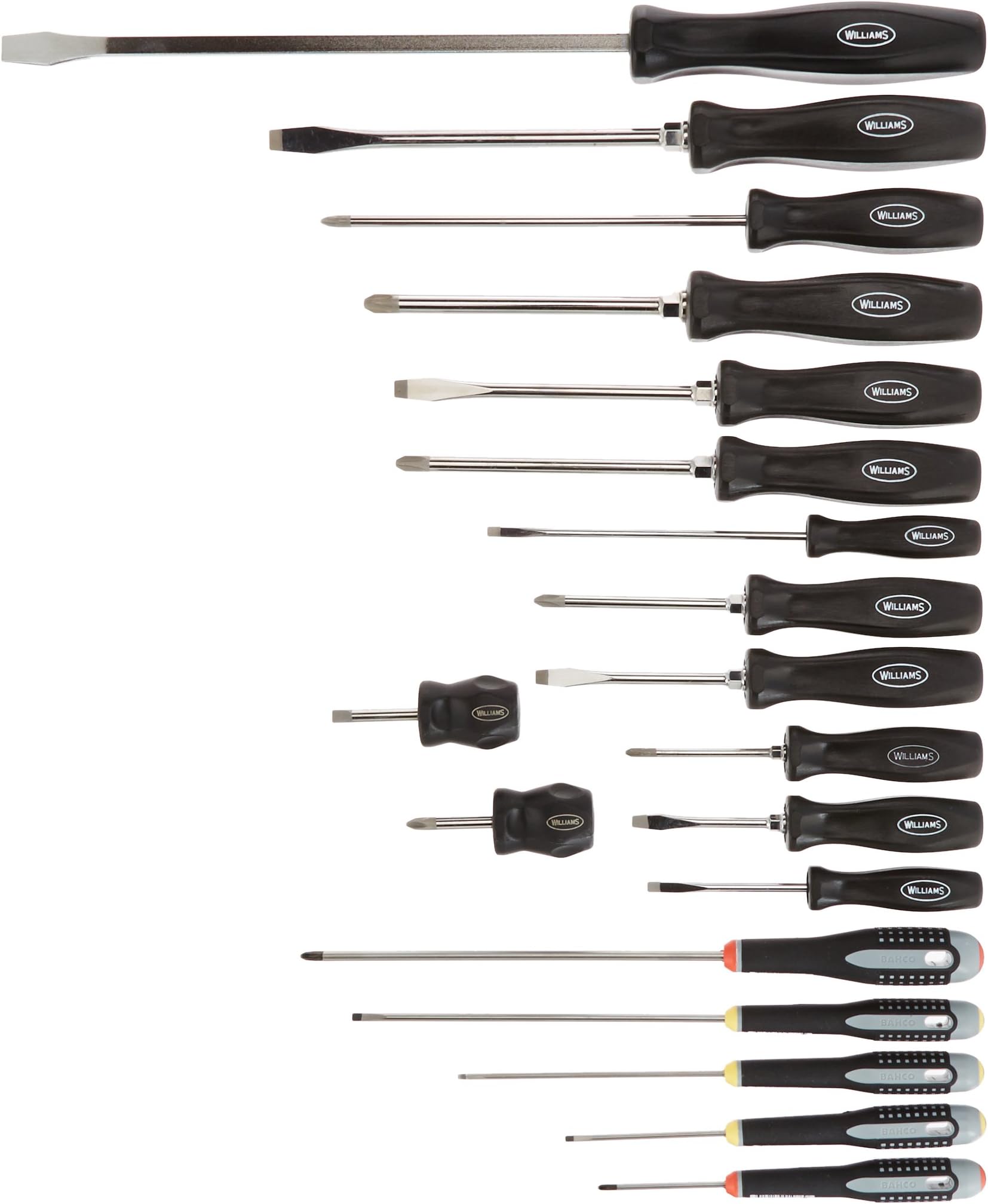 Williams 100P-19MD Premium Mixed Screwdriver Set, 19-Piece