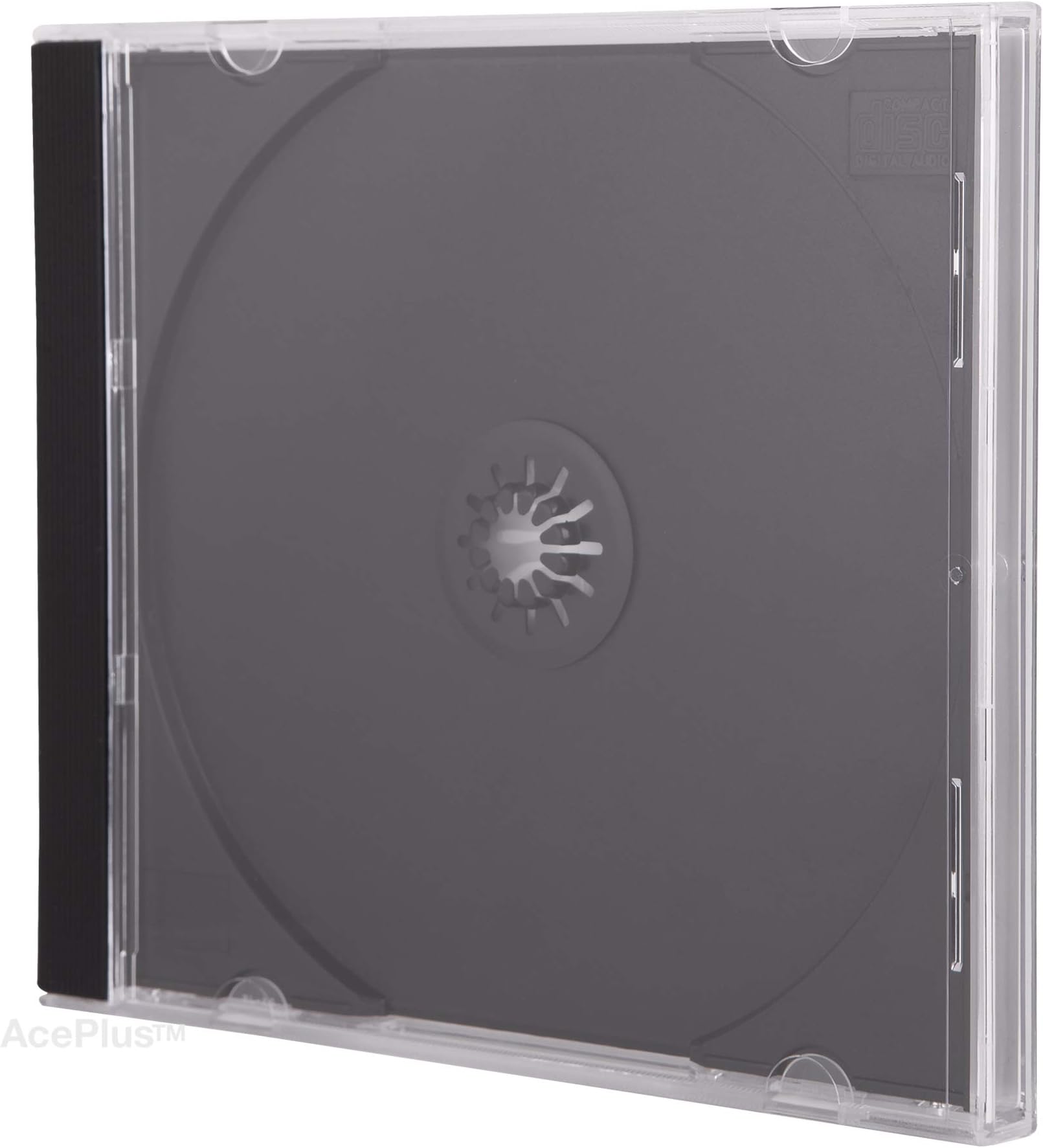 AcePlus 10-pack Standard Black Single CD Jewel Cases with 50-Pack Memorex Assorted Color Paper Sleeves (Value-Pack)