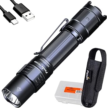 Fenix PD35R Tactical Flashlight, USB-C Rechargeable, 1700 Lumen with Organizer