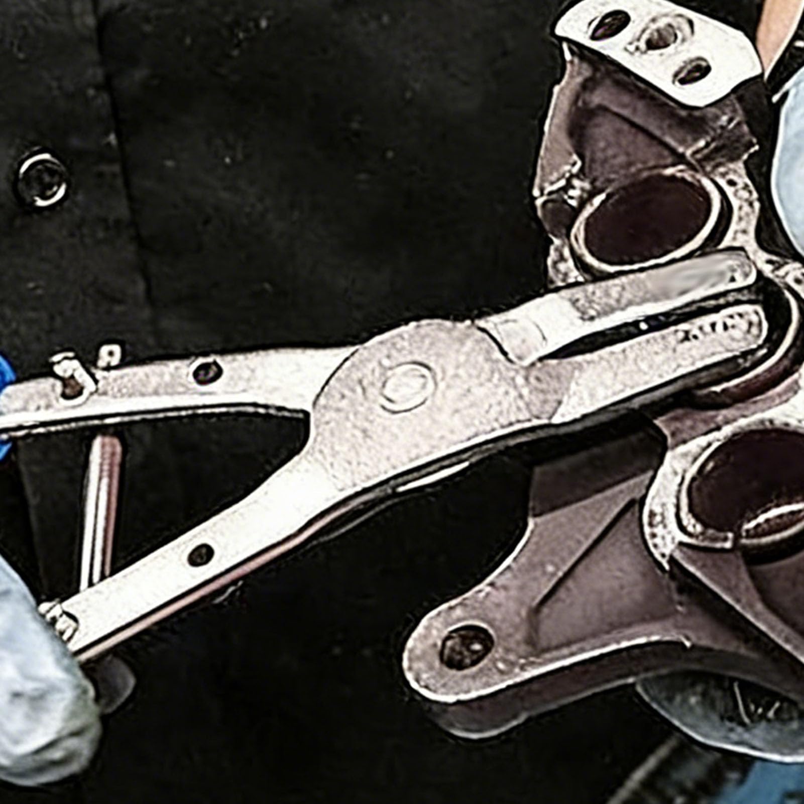 Sxhlseller Pinza per Rimozione Pistone Freno, Strumento Estrattore Pistone Pinza Freno 18-44mm per Manutenzione Moto con Meccanismo a Vite Fisso, Struttura in Acciaio, Resistente e Portatile