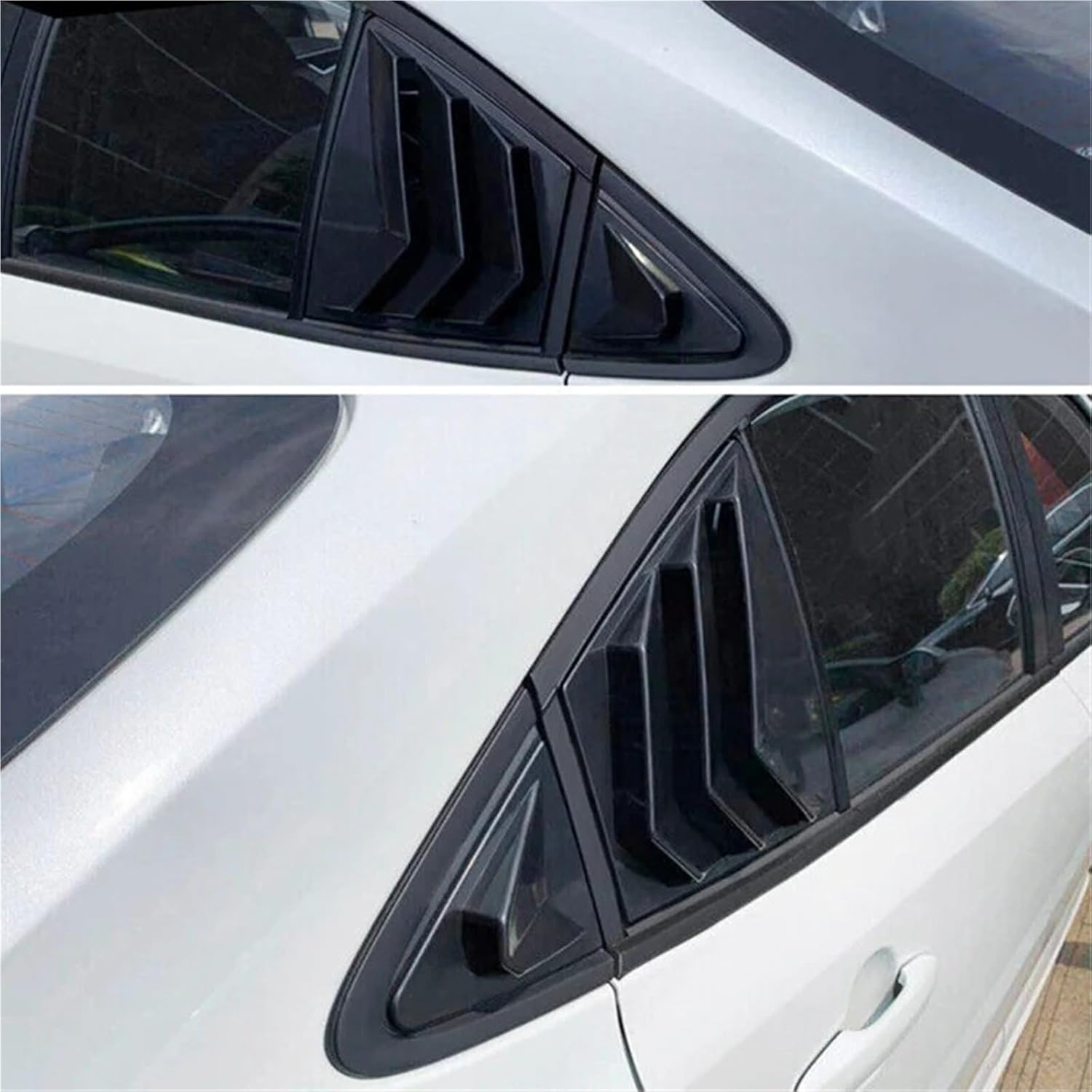 Car Rear Side Window Louver Shutter Cover Matte Black ABS Car Accessories Compatible with Toyota Corolla 2020,2021,2022,2023