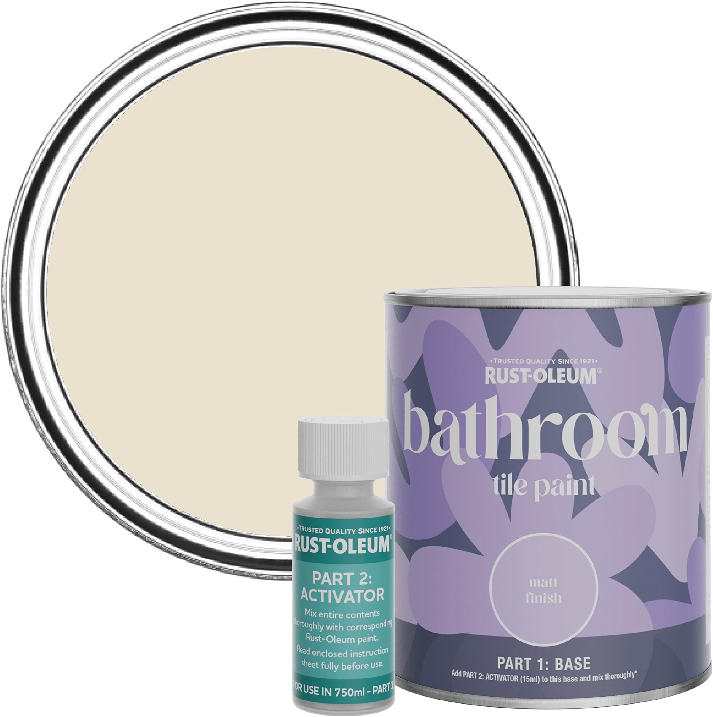Rust-Oleum Beige Water-Resistant Bathroom Tile Paint in Matt Finish - Longsands 750ml