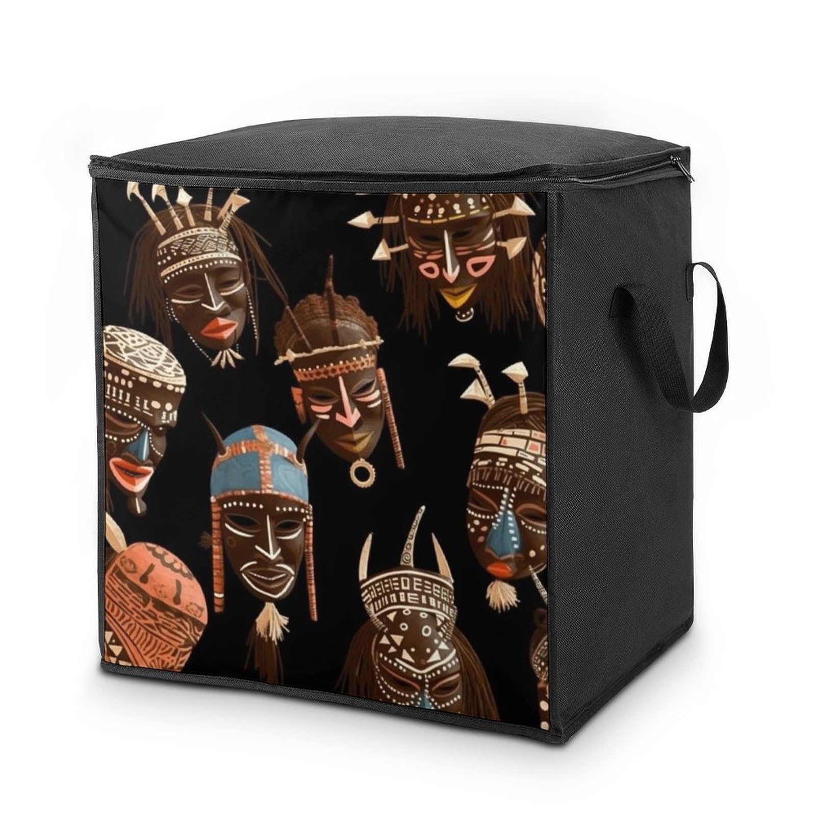 Sac de rangement pour jouets et linge de maison avec motif africain