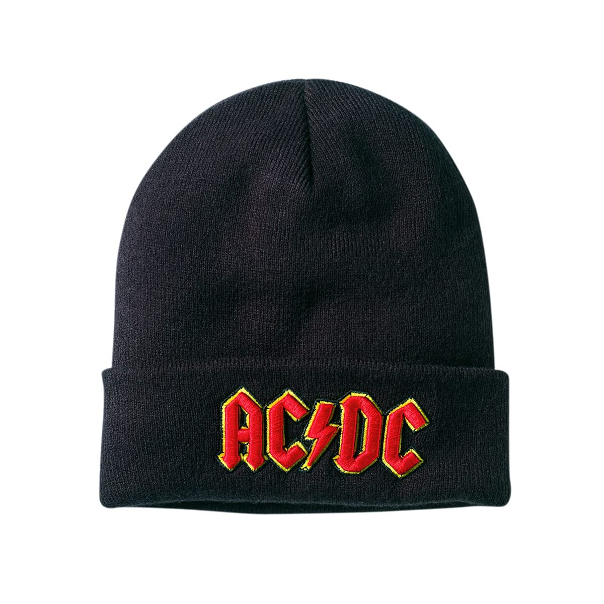 Amplified Men's Black Logo Ac/Dc Beanie (One Size) (Black)