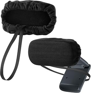 Camera Lens Privacy Webcam Covers Compatible with Logitech HD C270, C310, C505, C920, C922, C922x, Pack of 2 Fabric Dust Cover Case for Most Small Laptop Computer Webcam and Shotgun Camera, Black
