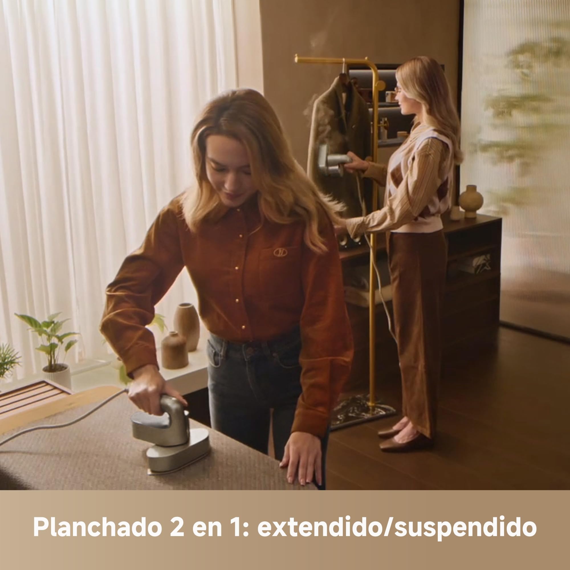 DREAME Rotafly Plancha vapor, panel 90°, 1200W, DWIP7GAEU | Planchado 2-en-1 (plano/colgado), Apagado al Soltar, Vapor Doble Núcleo, Cuidado Delicado