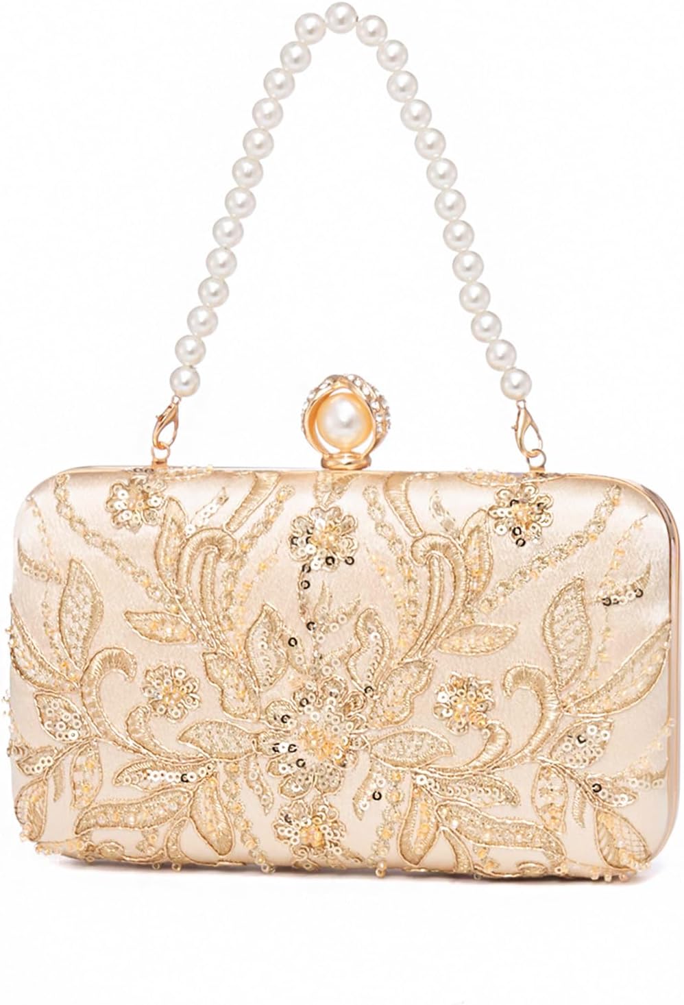 YYW Clutch Purses for Women Evening Bag Sequins Beaded Party Handbag Wedding Purse