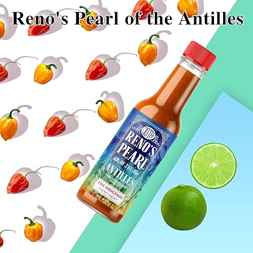 Miniatura 4 de Reno's Pearl of the Antilles, Gourmet, Nostálgico Estilo Caribeño Salsa Picante, Sabor Haitiano Original, Bonnett Escocés y Habanero, Fiery Heat
