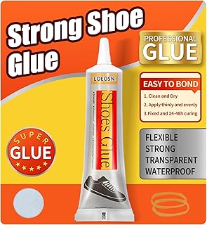 Shoe Glue Sole Repair Adhesive, Waterproof Clear Shoe Repair Glue Kit for Sneakers Leather Boots Handbags Fix Soles Heels ...