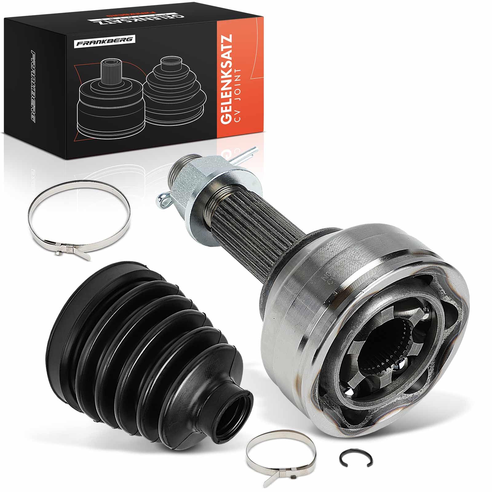 Frankberg Kit de junta homocinética lateral de la rueda delantera | C9211JA00A; Compatible con: Juke F15, Qashqai +2 I Furgoneta J10, Koleos I HY, X-Trail T31, Qashqai +2 I J10 NJ10