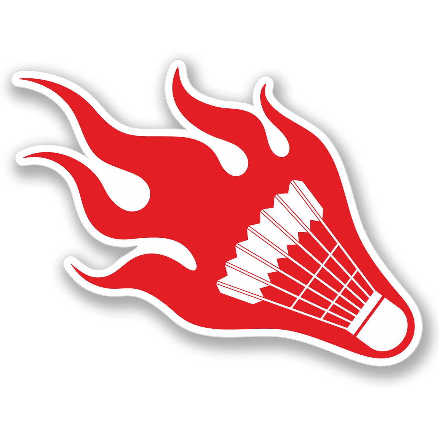 Destinationvinyl Multi 2 X Shuttlecock Badminton Vinyl Sticker Car Bike Bike Helmet Laptop Gift #4169 (10Cm Wide X 7.5Cm Tall)