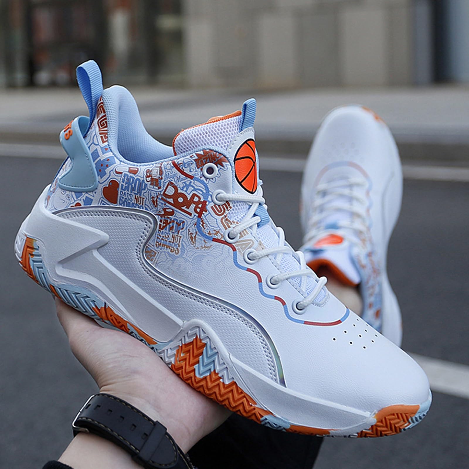 colorful youth basketball shoes