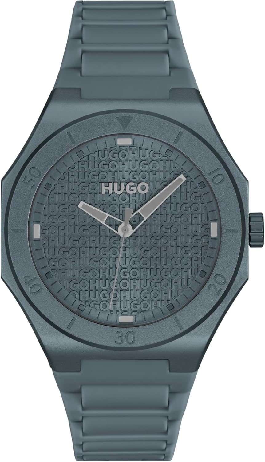 HUGO Men's #Grail Sport Watch – 44mm Stainless Steel Case, Multifunction Movement, Bold Design, Quartz Accuracy, Sporty and Dynamic Style - Gift for Him