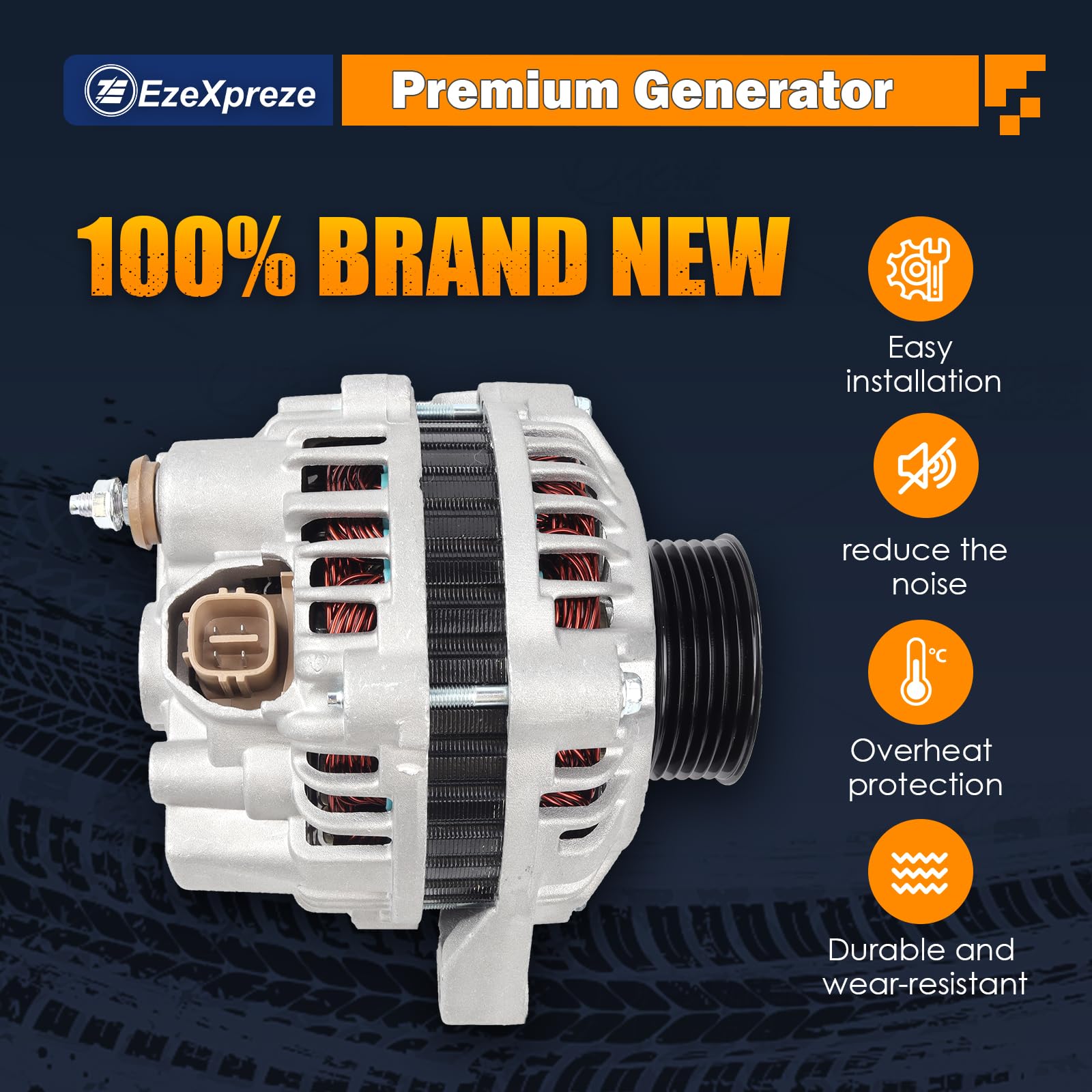 A-Premium Alternador Compatible con Honda Civic y Acura EL 2001 2002 2003 2004 2005 1.7L, 70A 12V, Reemplaza# 06311PLM505RM, 31100-PLM-A01, 31100-PLM-A02, A005TA6991A, A005TA7091, AMT0125, 400-48035 A-Premium Alternador Compatible con Honda Civic y Acura EL 2001 2002 2003 2004 2005 1.7L, 70A 12V, Reemplaza# 06311PLM505RM, 31100-PLM-A01, 31100-PLM-A02, A005TA6991A, A005TA7091, AMT0125, 400-48035