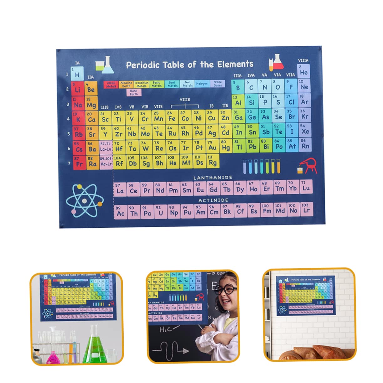 KIKOFUN 2個 周期表 元素表 化学 ポスター 高校 大学 方程式 シート ポスター 化学 参考, image size:1223x1223