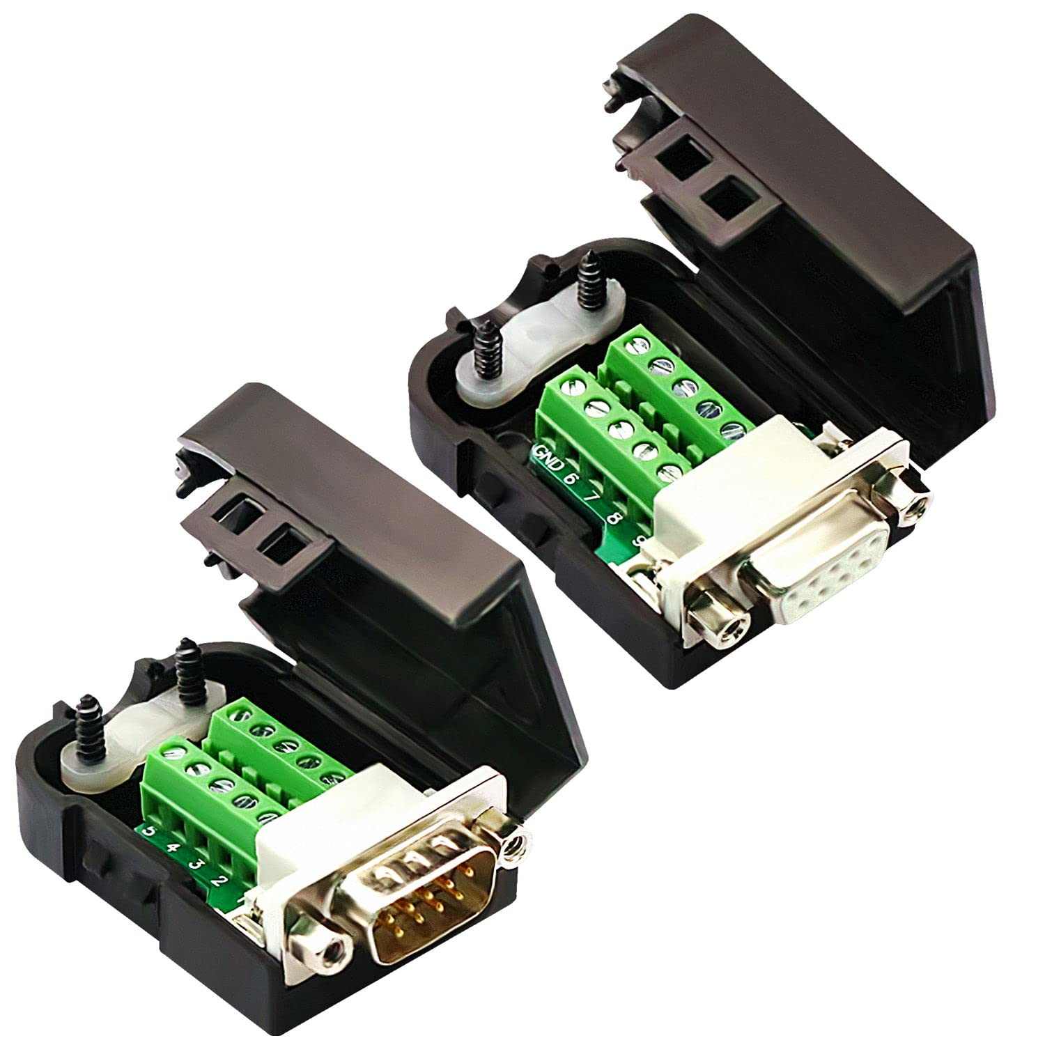 DB9 9-Pin Male To Female Serial Port Connector Terminal Adapter RS232 To RS485 Converter Board From Connectors, Plugs & Sockets - Price 5.38 - View #4
