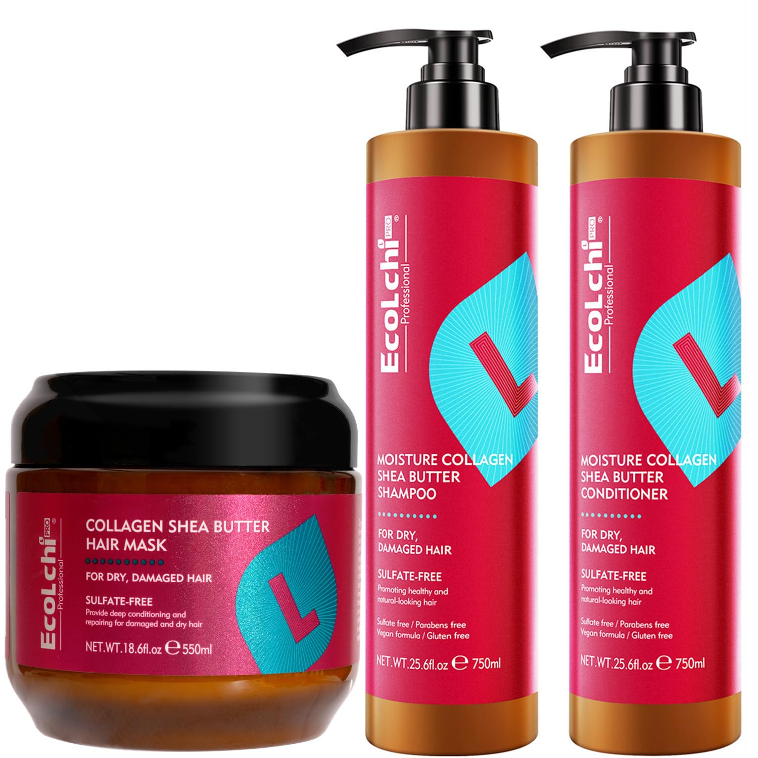 Amazon.com: ECOLCHIPRO Collagen Hair Mask Shampoo and Conditioner