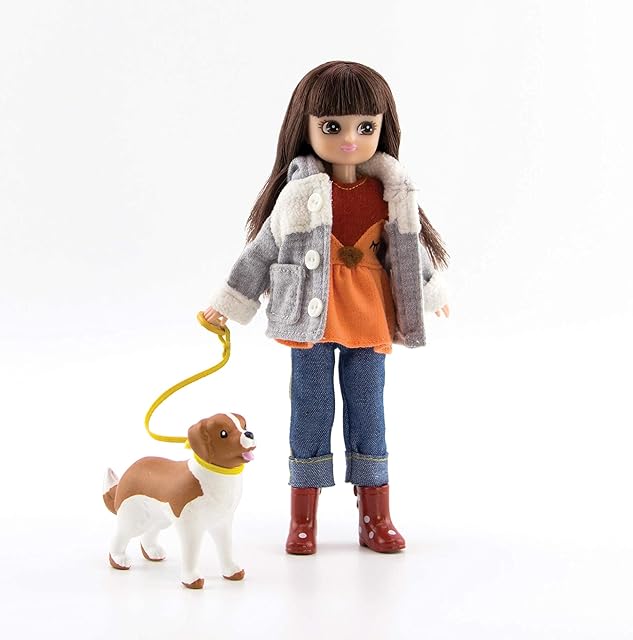 Lottie Doll Walk in The Park | A Doll for Girls & Boys with Doll Dog | Fashion Doll For Fall | Winter Doll with Boots and Doll Fleece Jacket with Cute Ears