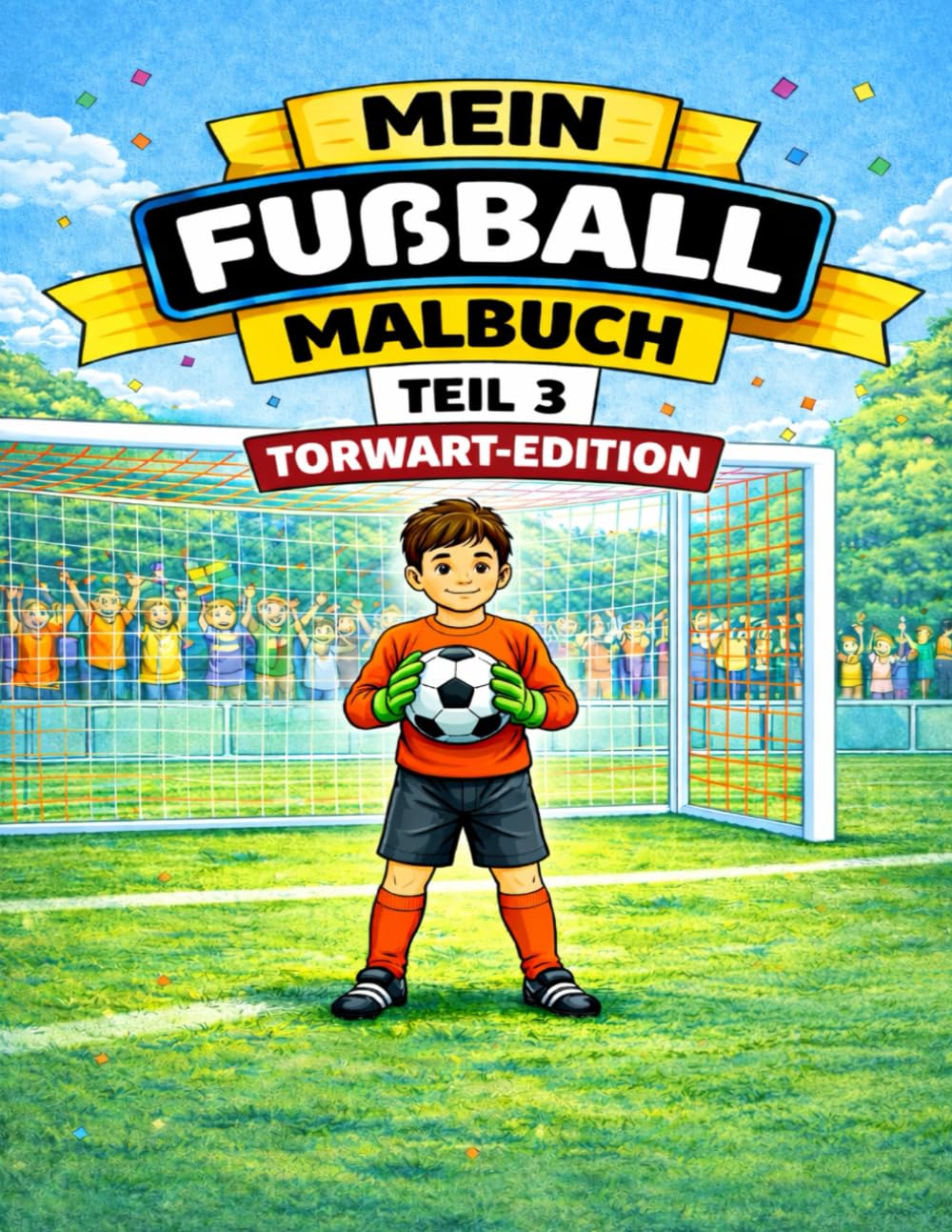 Mein Fußball Malbuch Teil 3: Torwart Edition (Mein großes Fußball-Malbuch)