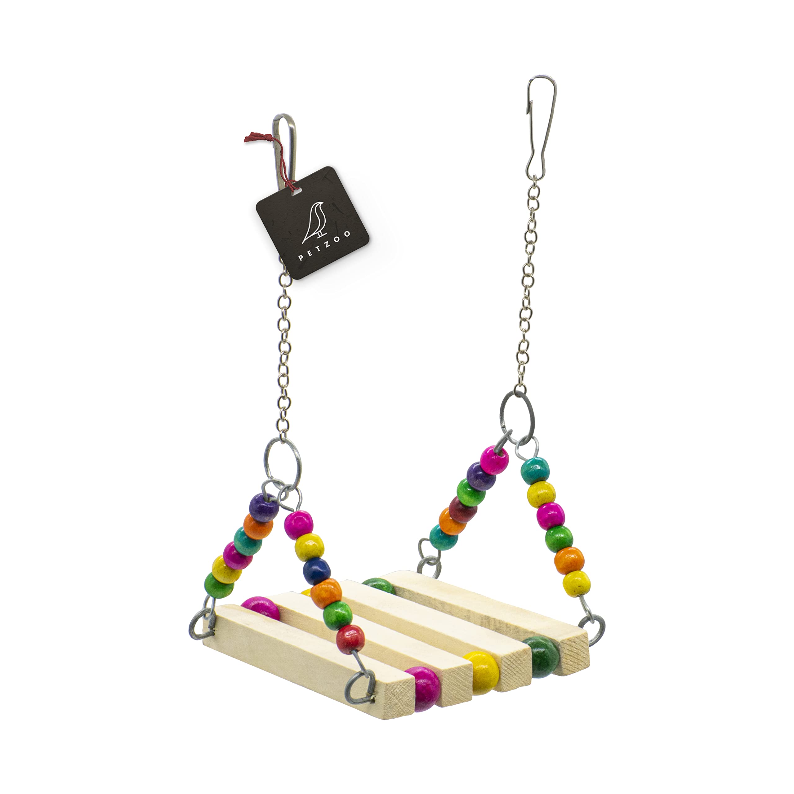 PETZOO Wooden Swing Multicolor Perch for Bird Cage Resting Toy for Parrots, Finches, Budgies, Love Birds, Parrots, Conure, African Grey, Cockatiels (B0BRG9VBPM) Amazon Price History, Amazon Price Tracker