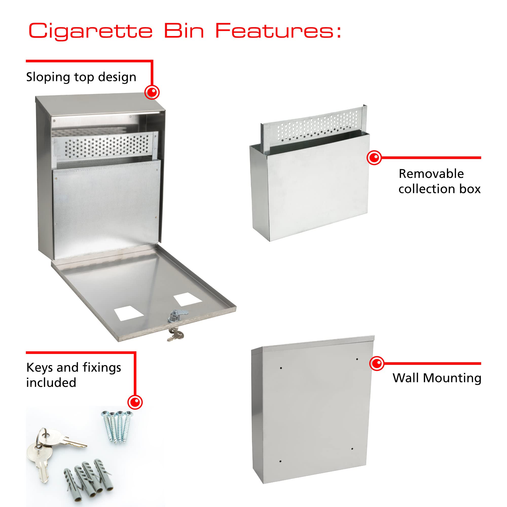 De Ley CIG2ST 255 x 320 x 75 mm Acero Inoxidable Papelera