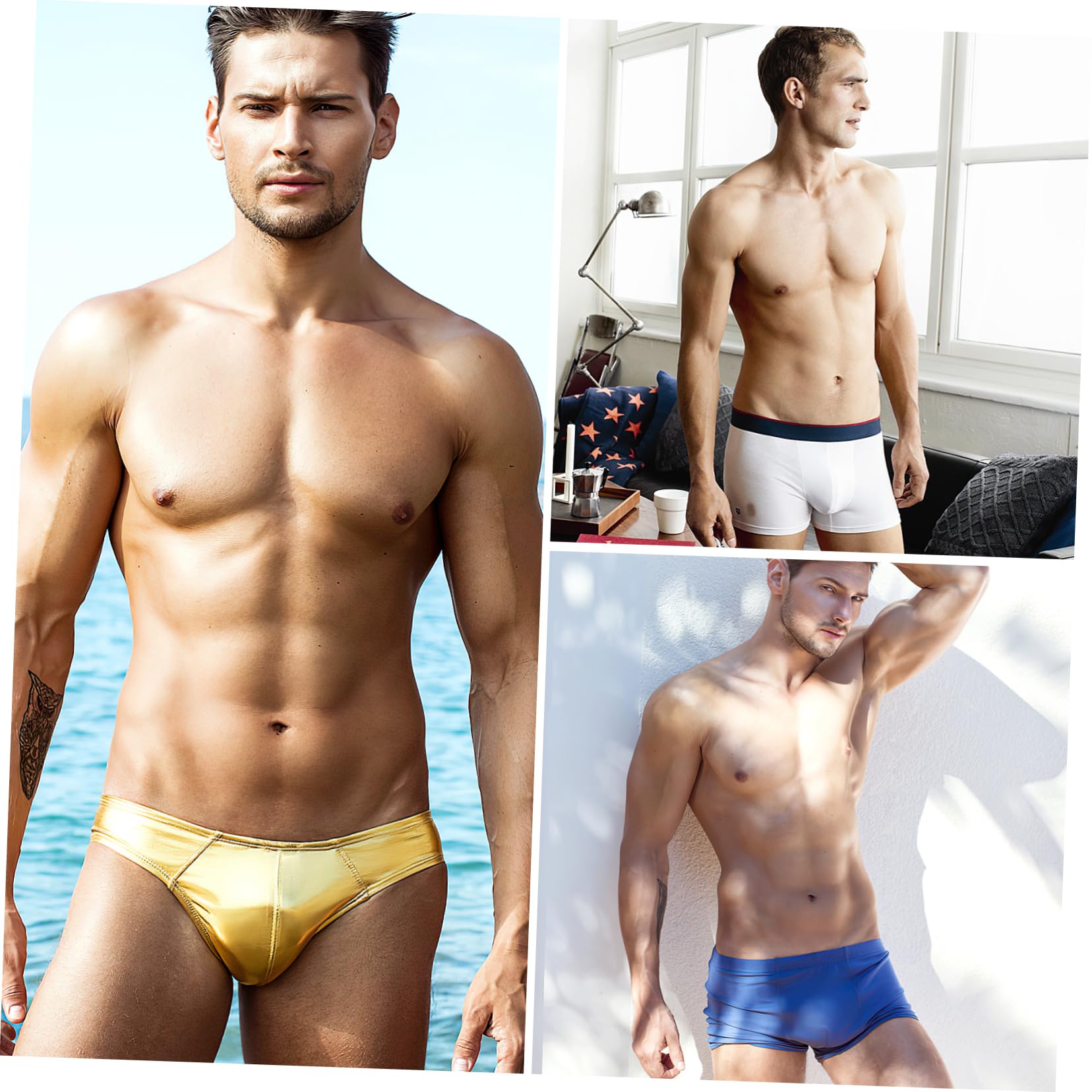 Amosfun 2 piezas pouch push up Pad hombres ampliación Bulge Pouch Bag 3D nadar Trunk ropa interior Pad Protector para bañadores pantalones cortos