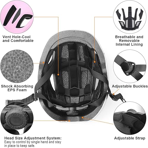 Miniatura 4 de GLAF Casco de bicicleta para bebé, cascos para niños de 1 año en adelante, multideporte, ajustable, para patineta, bicicleta, niños, jóvenes, niños,