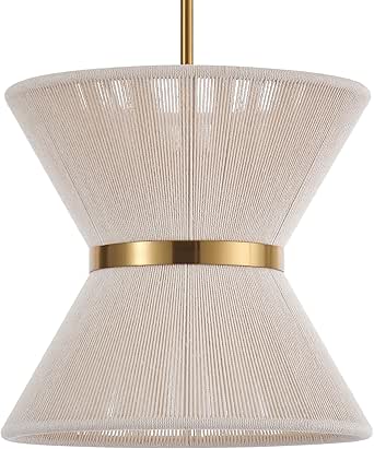 Boho Pendant Light Coastal Mini Modern Chandelier, White, 12.2