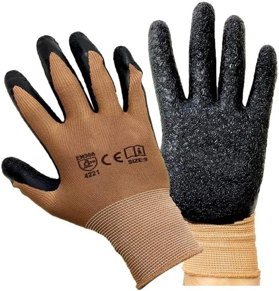 ToolsCentre- Fg1 Frontier Knife Cut Puncture Resistant Hand Safety Gloves, Brown (Polyvinyl Chloride), Pack of 1 Pair