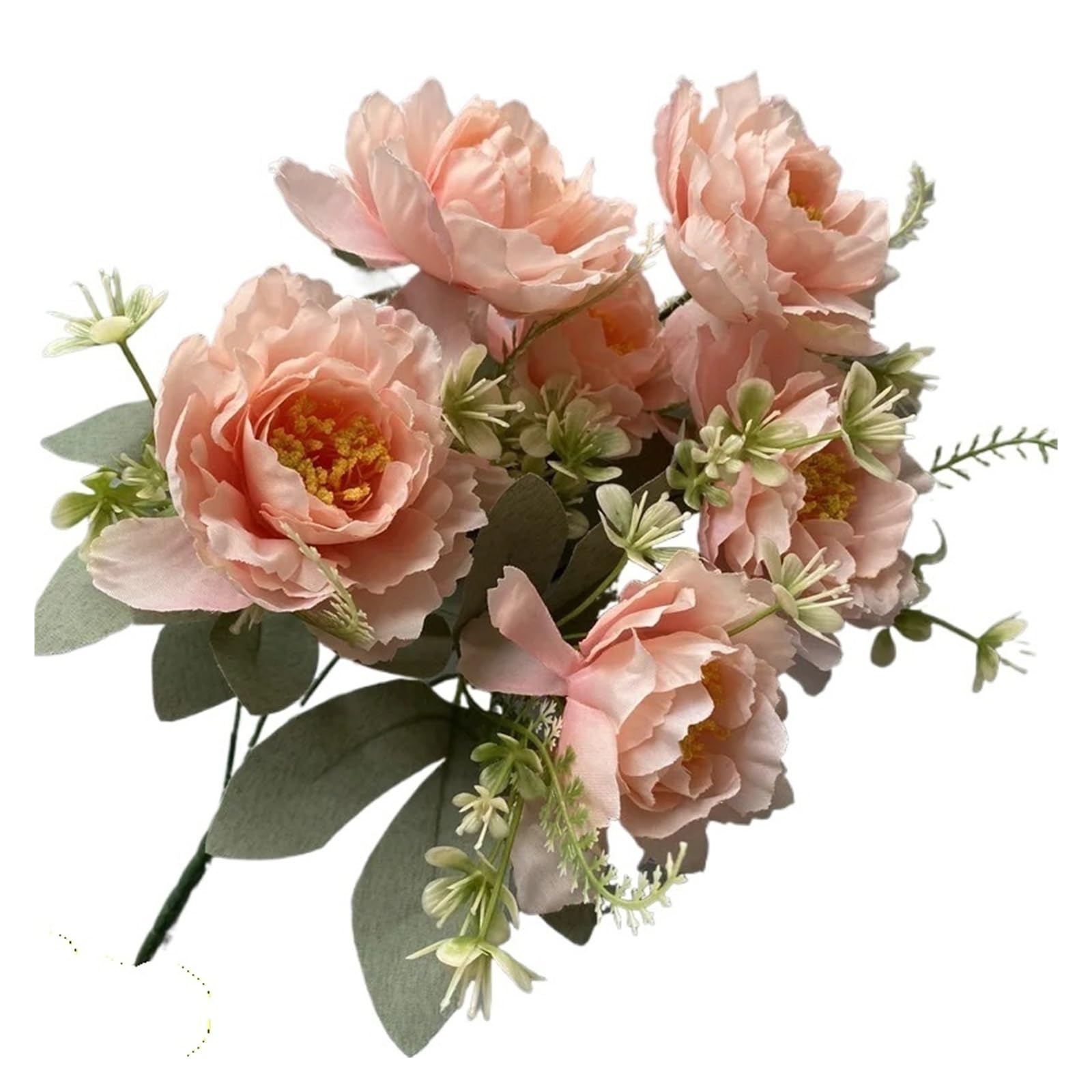 HamPaesk 1pc 35cm Artificial Flowers Silk Bouquet DIY Wedding Home Garden Decoration Fake Flower Arrangement Spring Decor(Light pink)