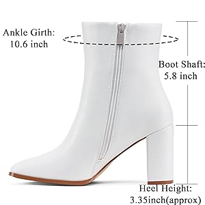 Amazon.com | Elisabet Tang Women Ankle Boots 3 Inch Chunky