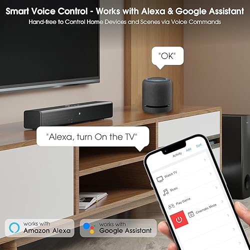 Miniatura 5 de SofaBaton Control remoto universal X1S, control remoto universal todo en uno con concentrador y aplicación, actividades de un solo toque, compatible