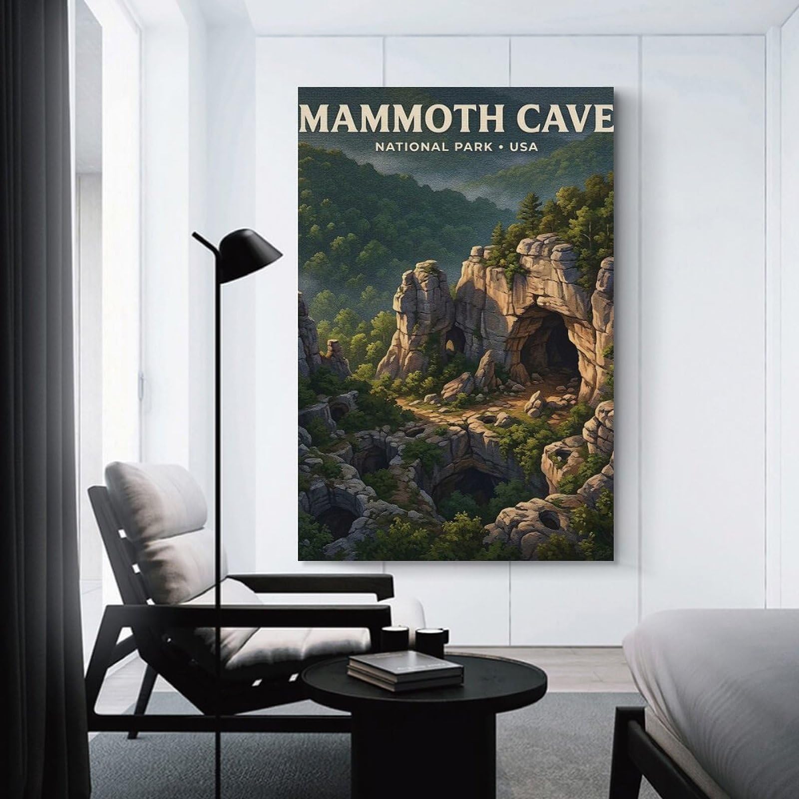 Junmoney Mammoth Cave National Park Hanging Wall Art, 20x30inch(50x75cm), for Home Walls, Creative Rooms Or Shared Spaces, A Flexible Wall Accent for Shared Spaces