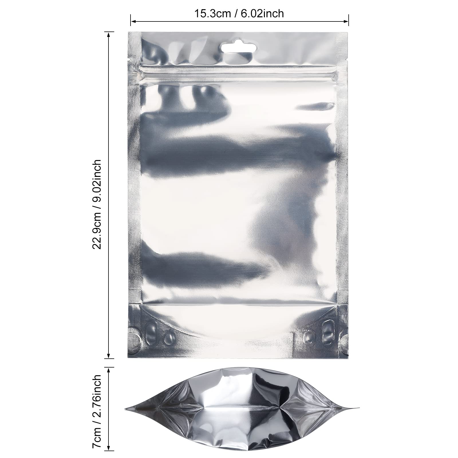 Bezall - 100 Bolsas De Mylar Resellables, A Prueba De Olores, Con