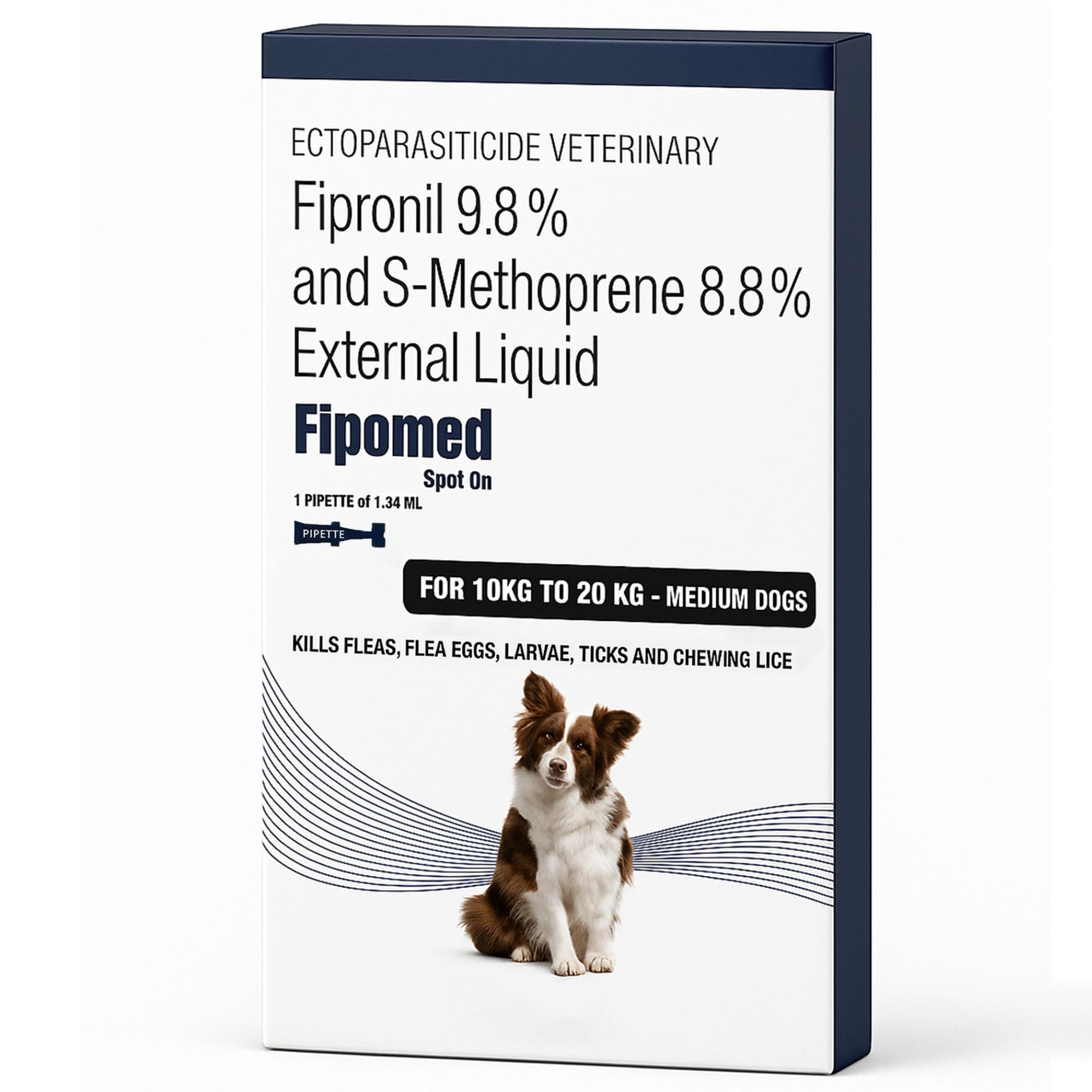 Richpet (Mediology Biotech) Spot On for Dogs 10–20 kg, Monthly Flea Tick Treatment, Topical Parasite Protection